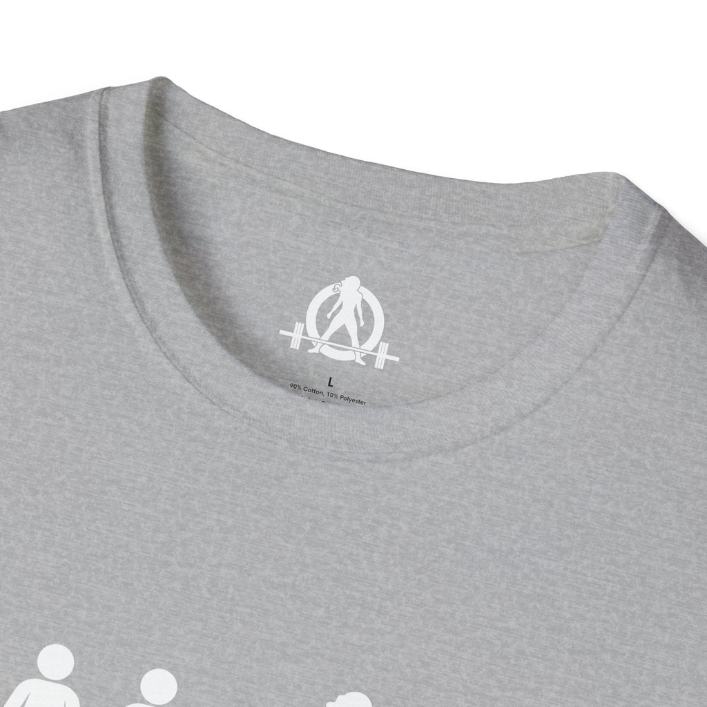 Dare To Be Different - Deadlift - Unisex Softstyle T-Shirt - Front Logo Plain Back