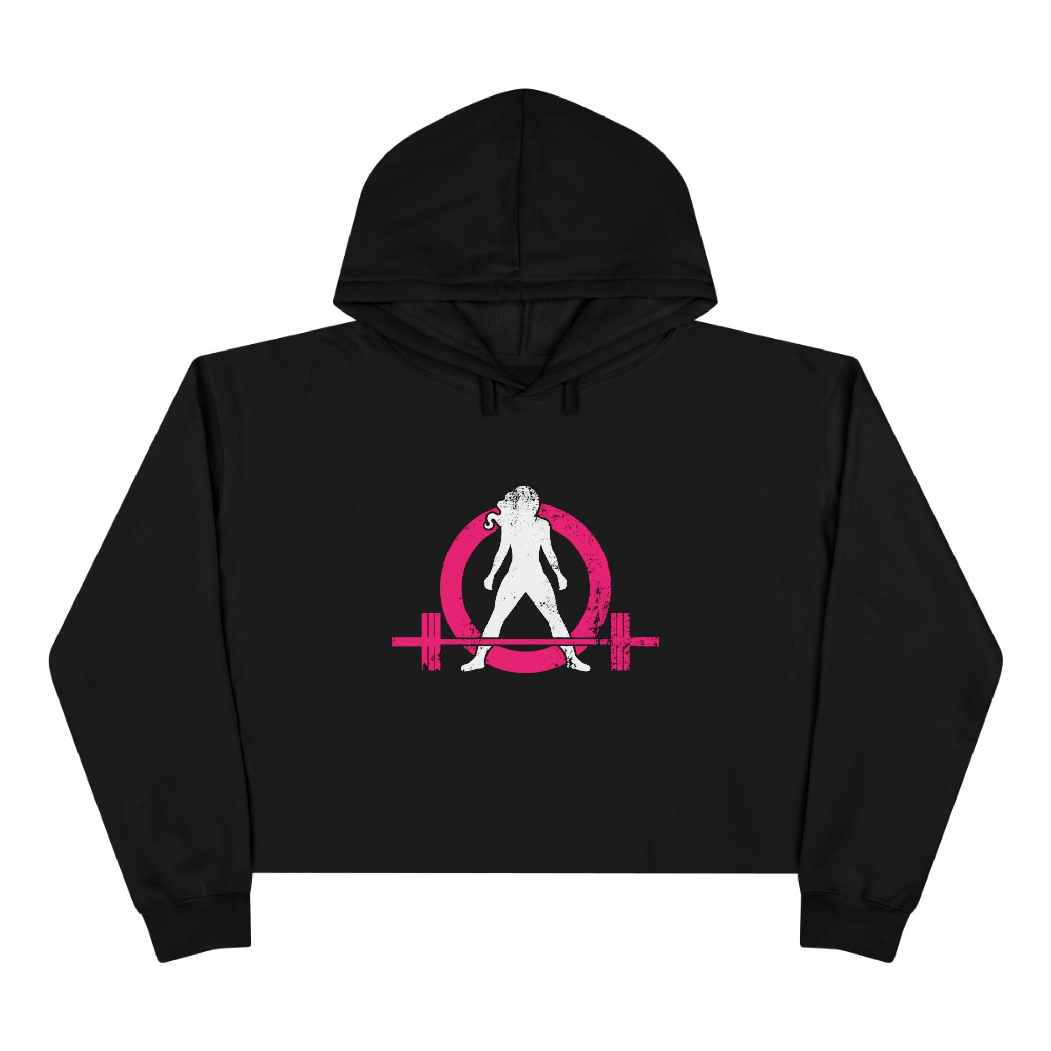 Empowered Crop Hoodie – For Strong Women Who Lift - Classic Logo