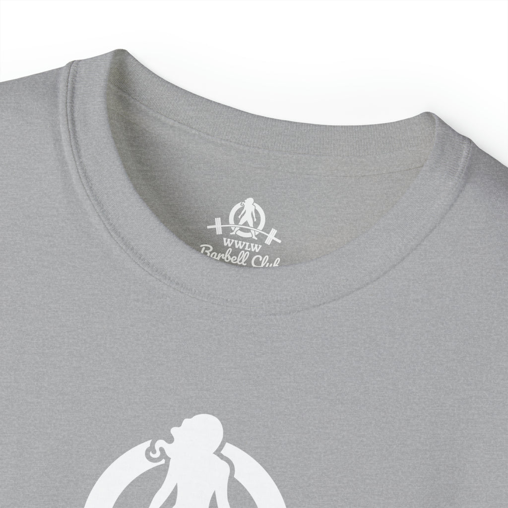 Barbell Club White Classic Logo - Unisex Ultra Cotton Tee