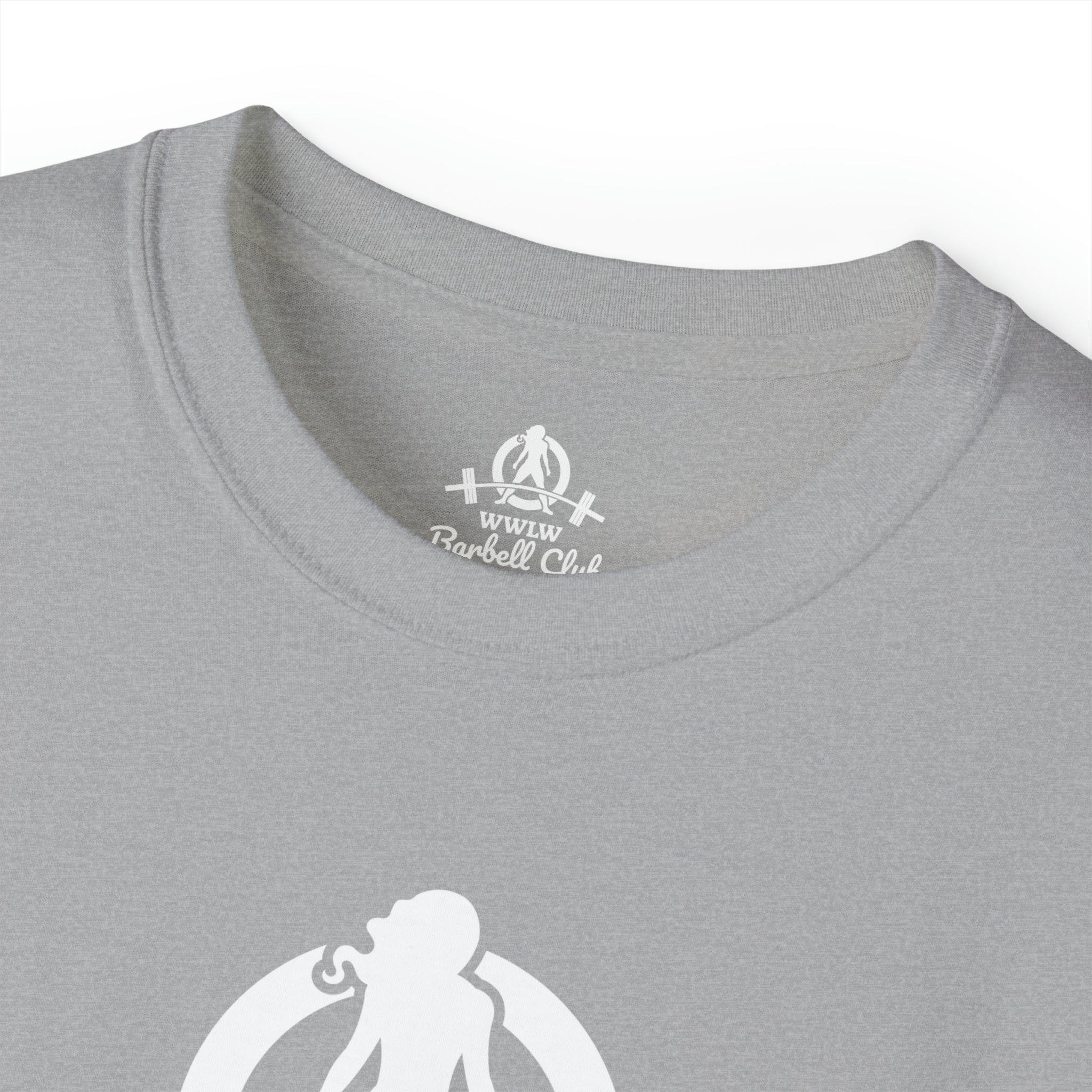 Barbell Club White Classic Logo - Unisex Ultra Cotton Tee