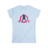 Women's Softstyle Tee - Distressed Color Logo - Plain Back