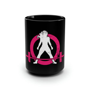 Distressed - Black Mug, 15oz - Color Logo