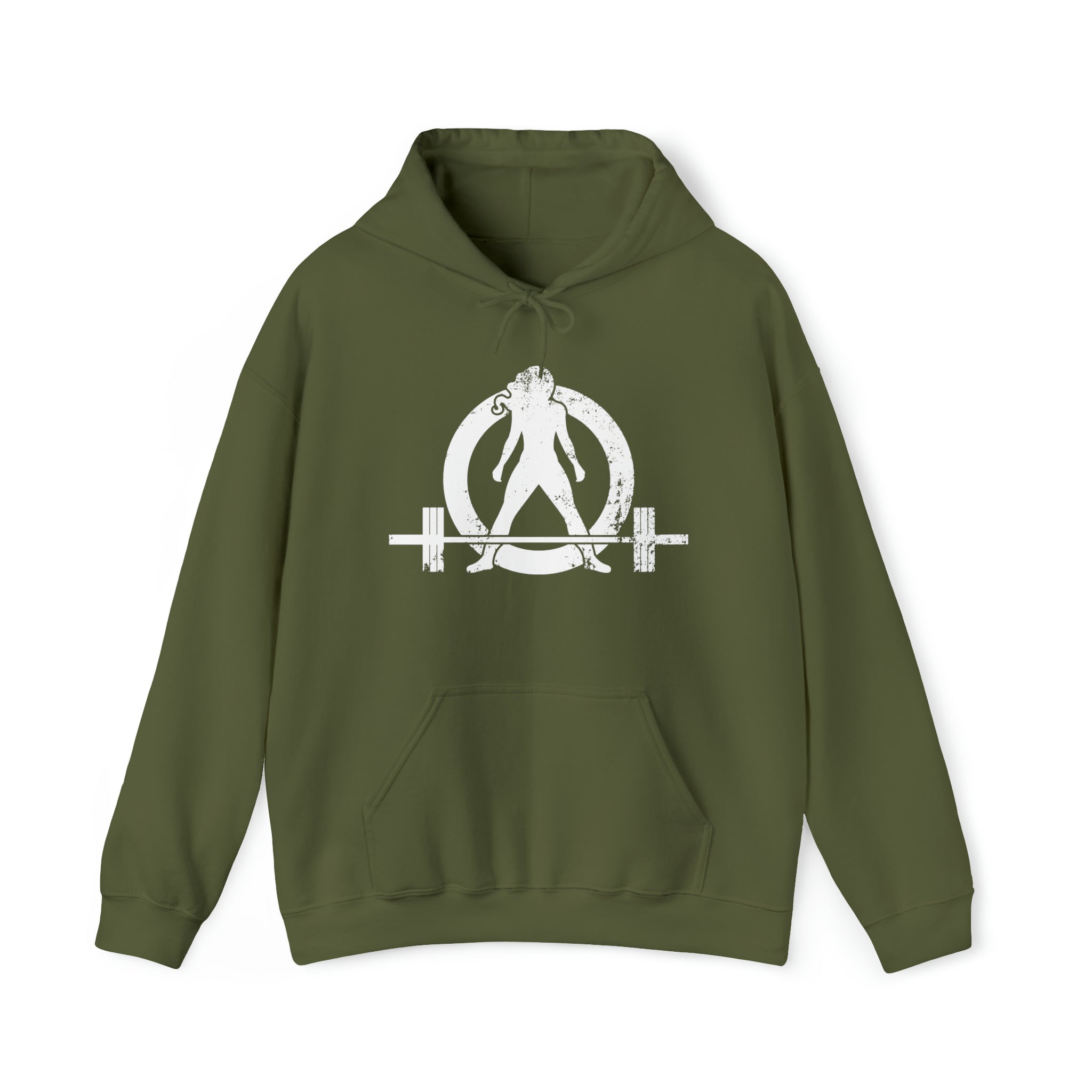 I Could Deadlift You. - Unisex Heavy Blend Hooded Sweatshirt - White Logo on Back