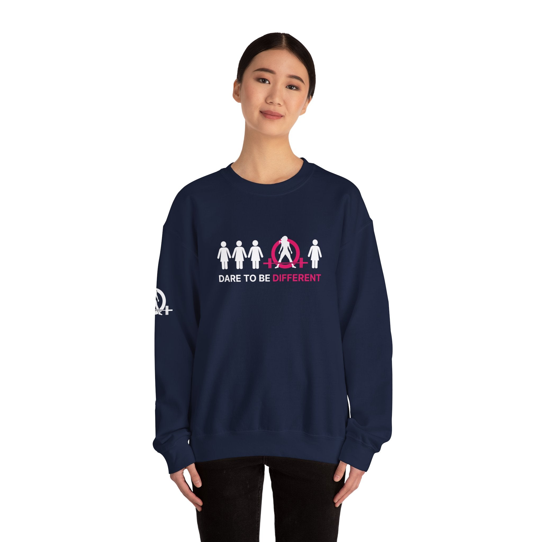 Dare To Be Different - Deadlift - Unisex Heavy Blend™ Crewneck Sweatshirt - Front  Logo Plain Back