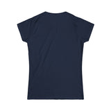 Women's Softstyle Tee - Distressed Color Logo - Plain Back