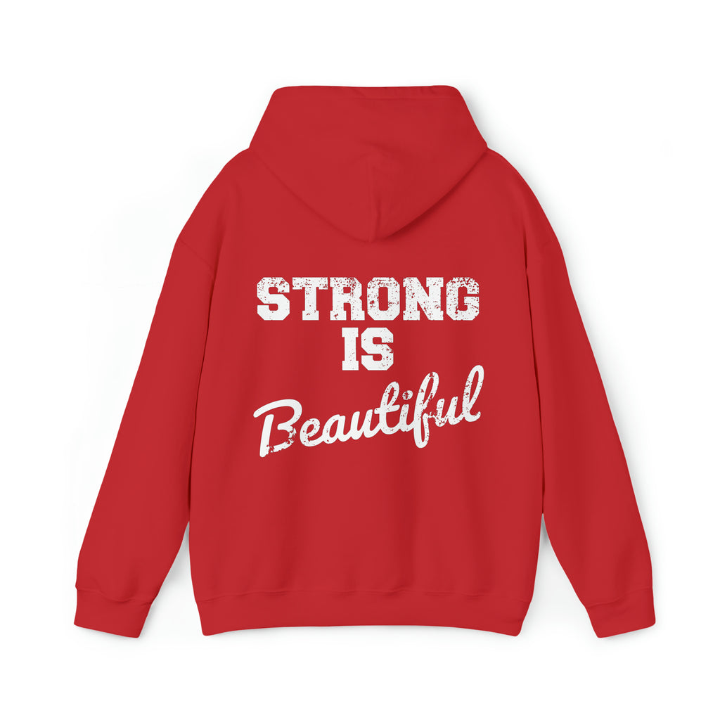 Pride Color Logo - Strong Is Beautiful - Unisex Heavy Blend Hooded Sweatshirt