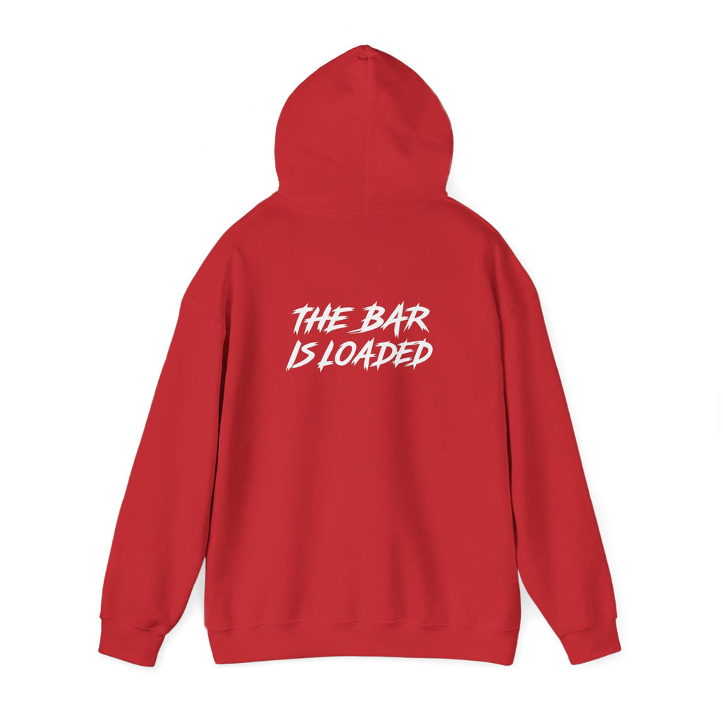 The Bar Is Loaded - Unisex Heavy Blend Hooded Sweatshirt - White Logo