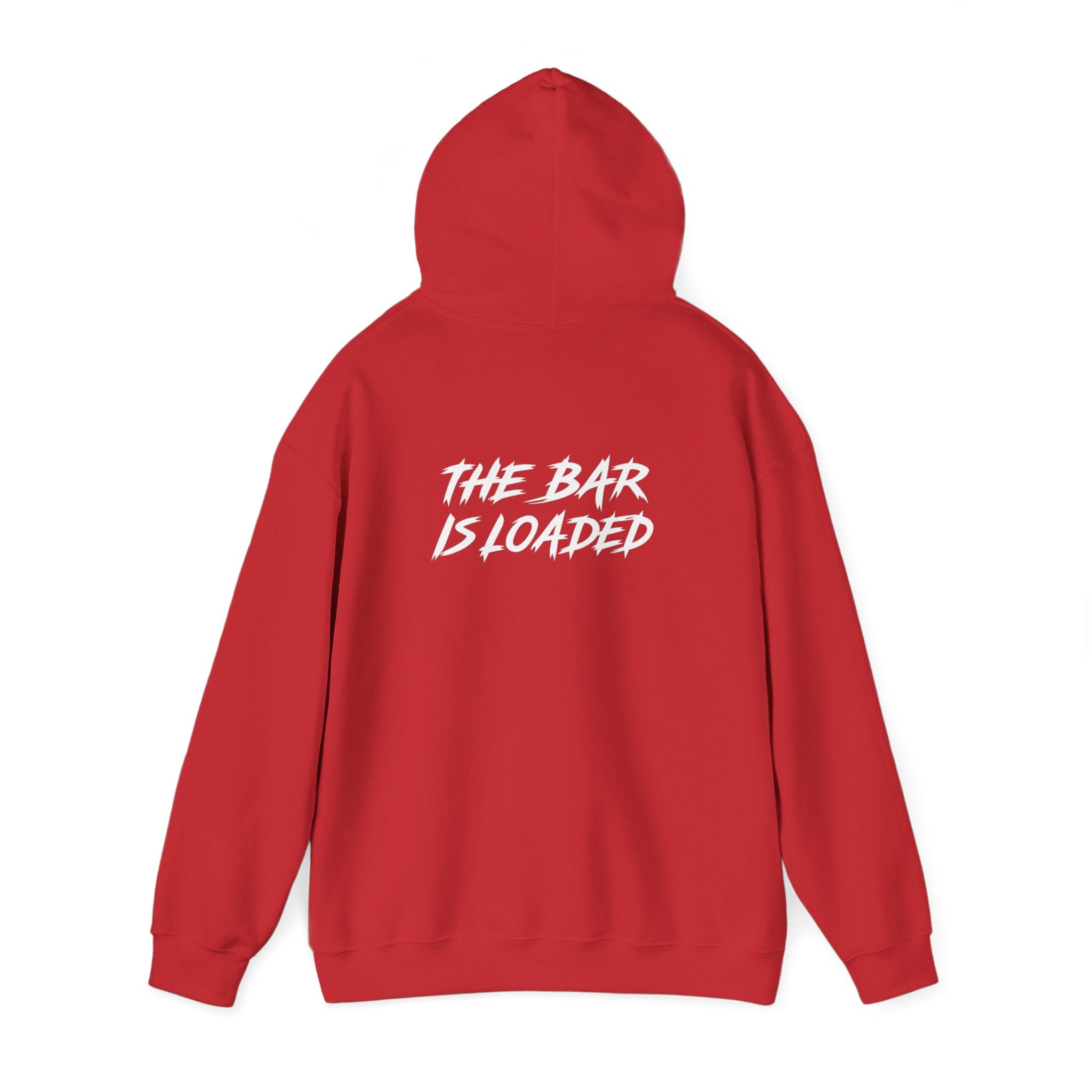 The Bar Is Loaded - Unisex Heavy Blend Hooded Sweatshirt - White Logo