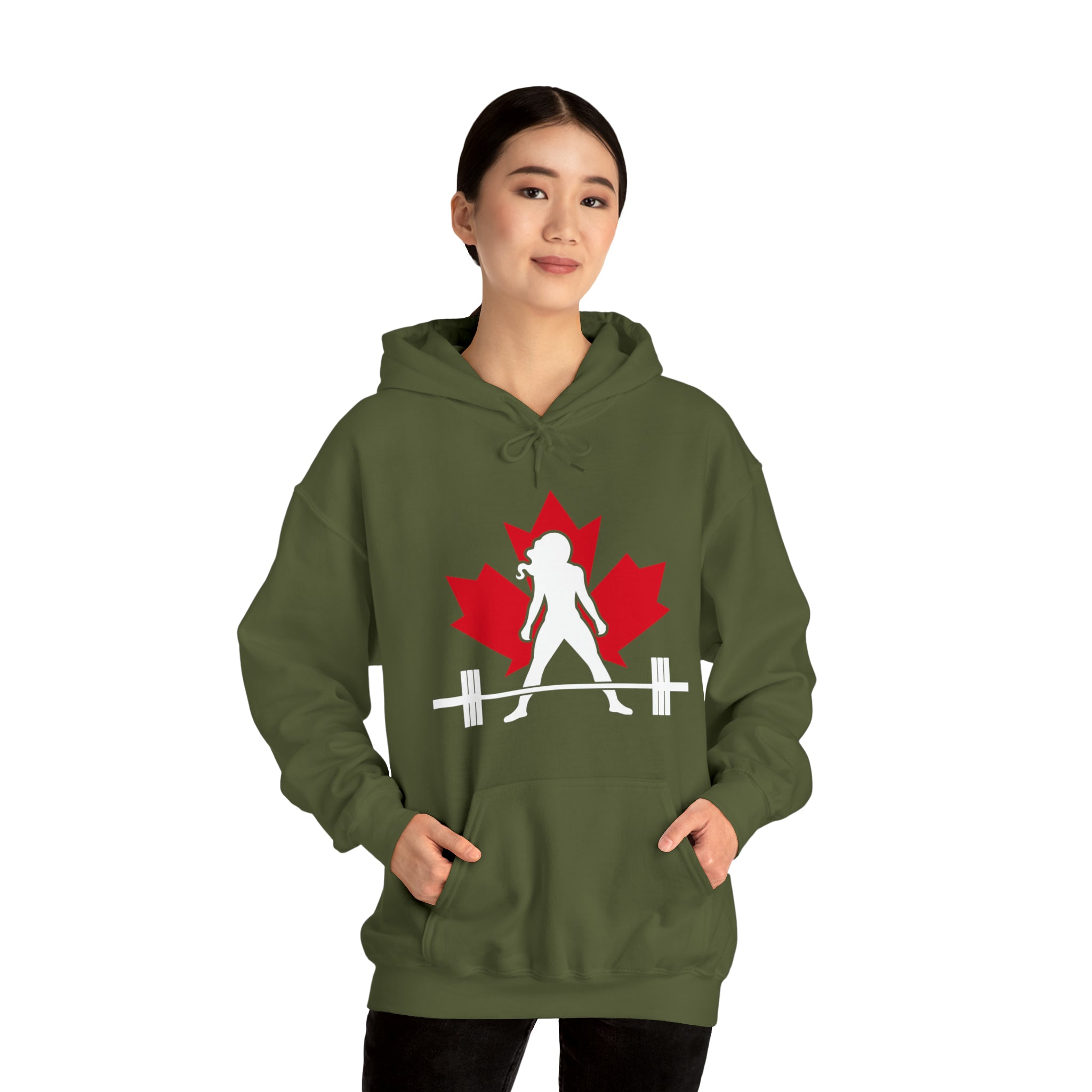 Unisex Heavy Blend Hooded Sweatshirt - Canada Dark Logo - Plain Back