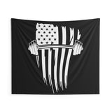 USA Barbell - Indoor Wall Tapestries - White Logo