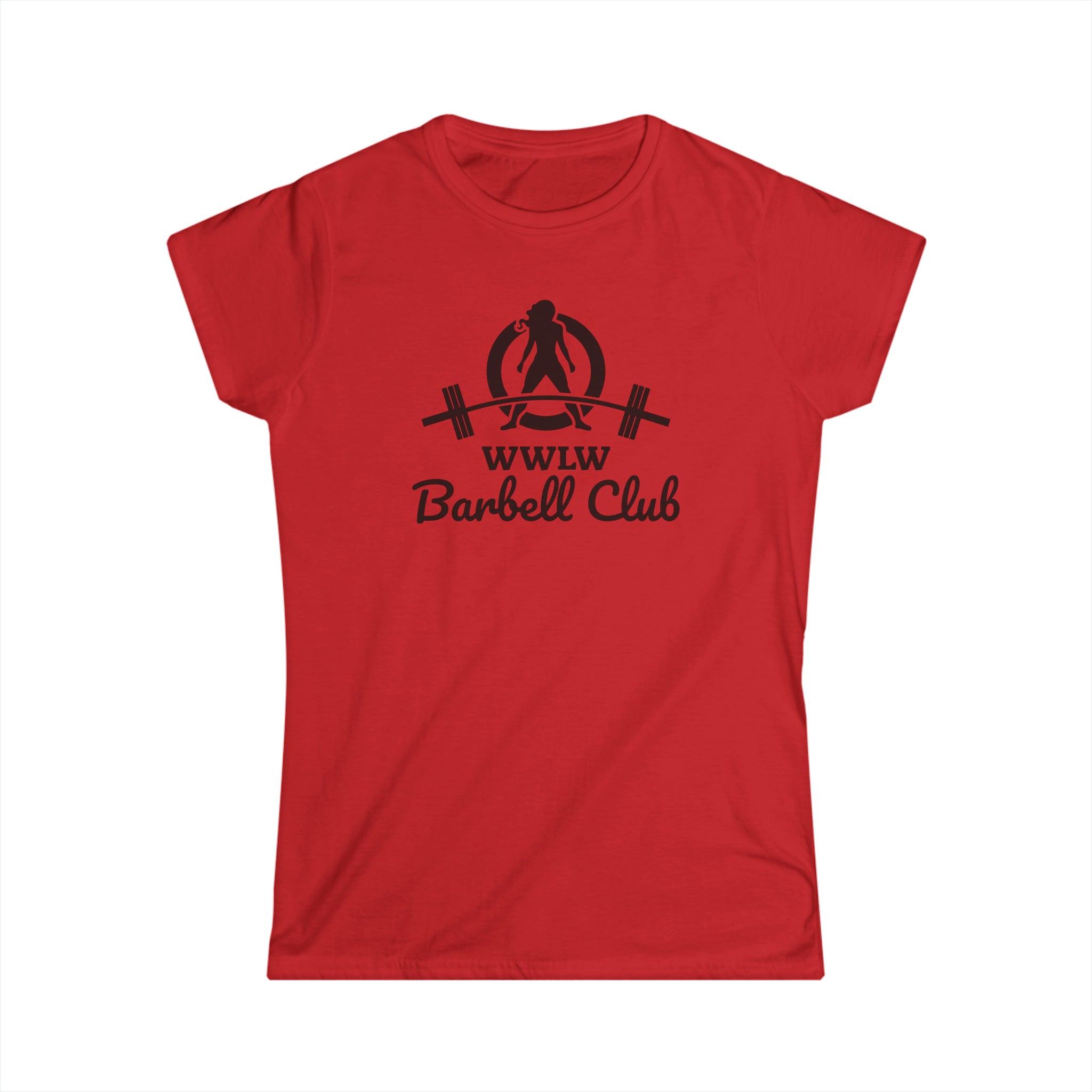 Barbell Club - Women's Softstyle Tee - Black Logo - Plain Back