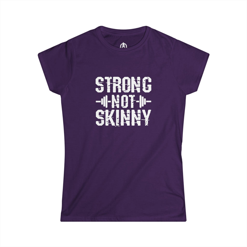 Strong Not Skinny – Women’s Softstyle Tee (Distressed Logo)
