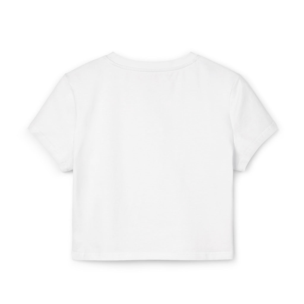 Women's Baby Tee - Black Distressed Logo