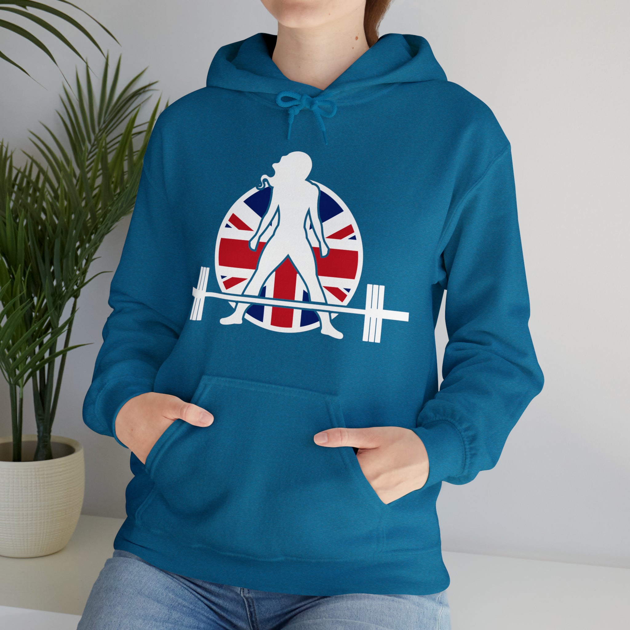 UK Logo - Unisex Heavy Blend Hooded Sweatshirt -  Plain Back