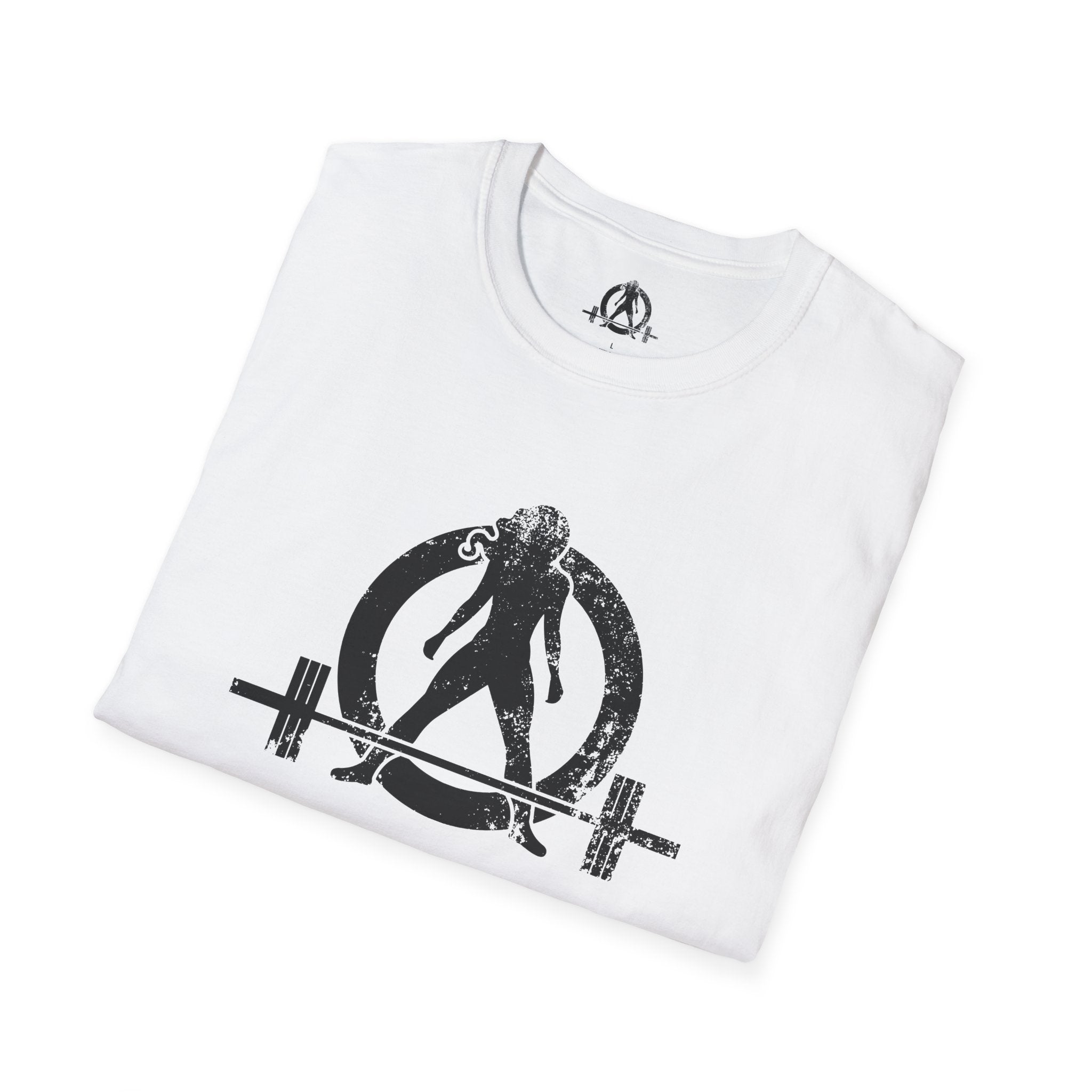 Unisex Softstyle T-Shirt - Black Distressed Logo - Plain Back (BEST SELLER)