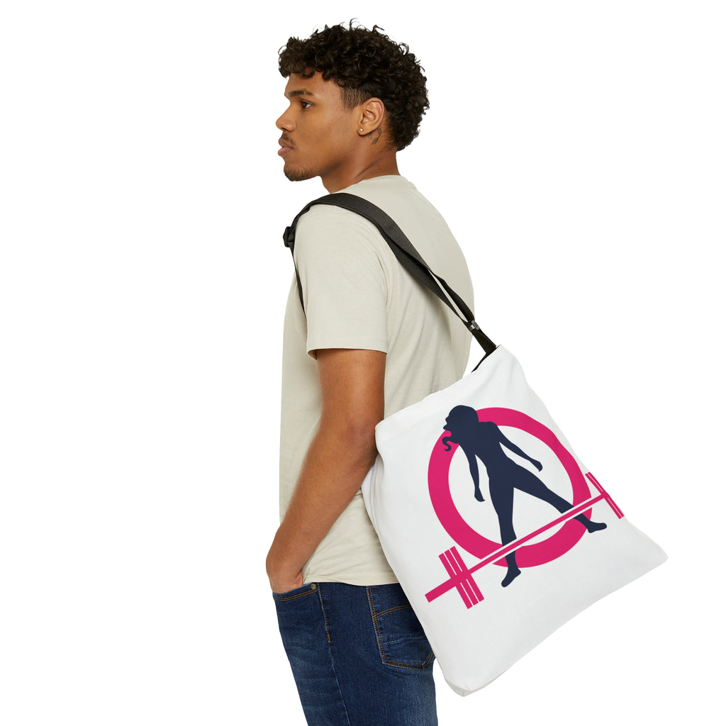 Adjustable Tote Bag (AOP) - Classic White Logo