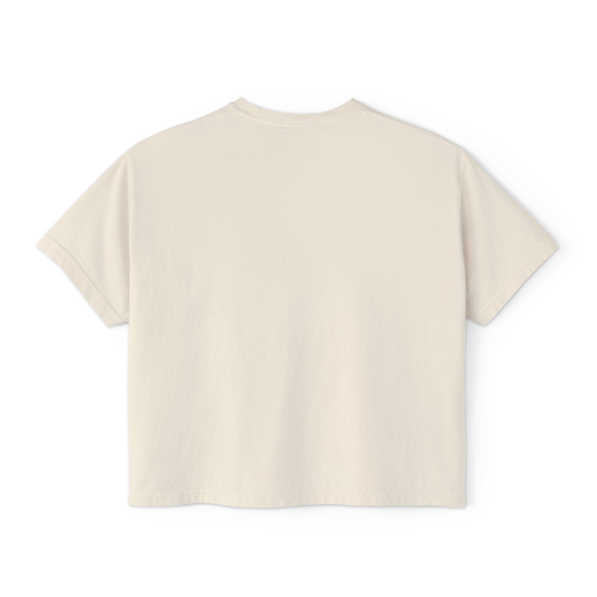 Women's Boxy Tee - Color Distressed Logo Front Plain Back