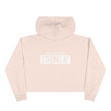 Goal Weight Strong AF - Crop Hoodie - White Front & Back Print
