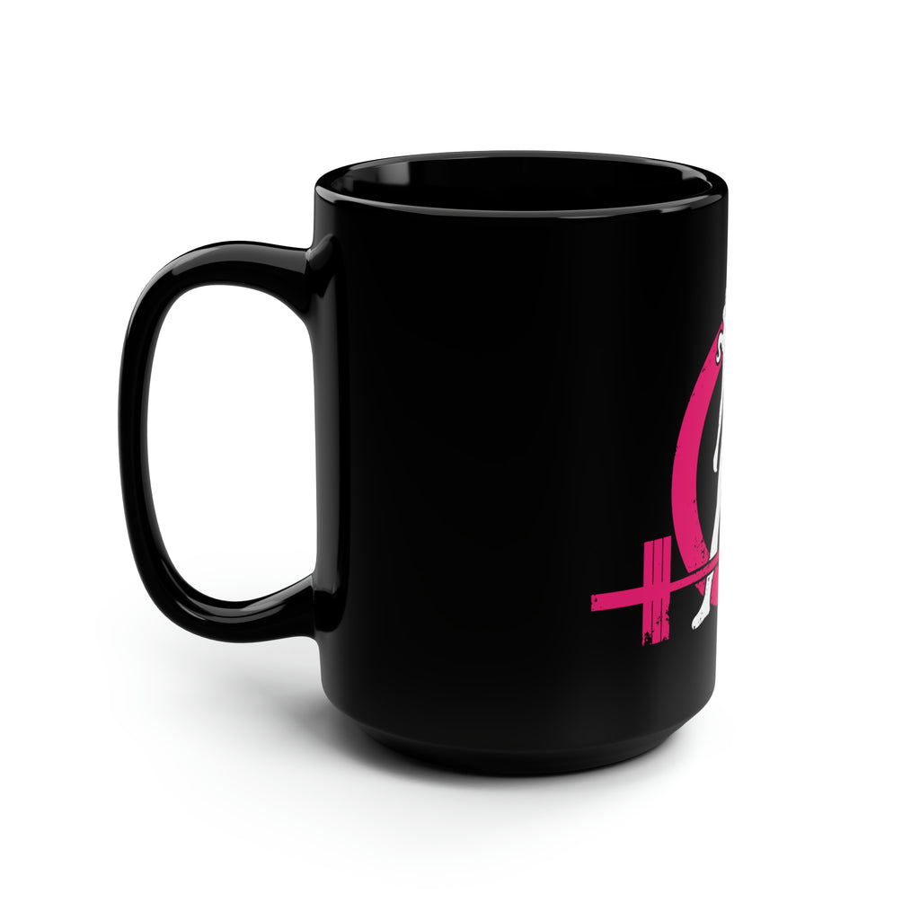 Distressed - Black Mug, 15oz - Color Logo