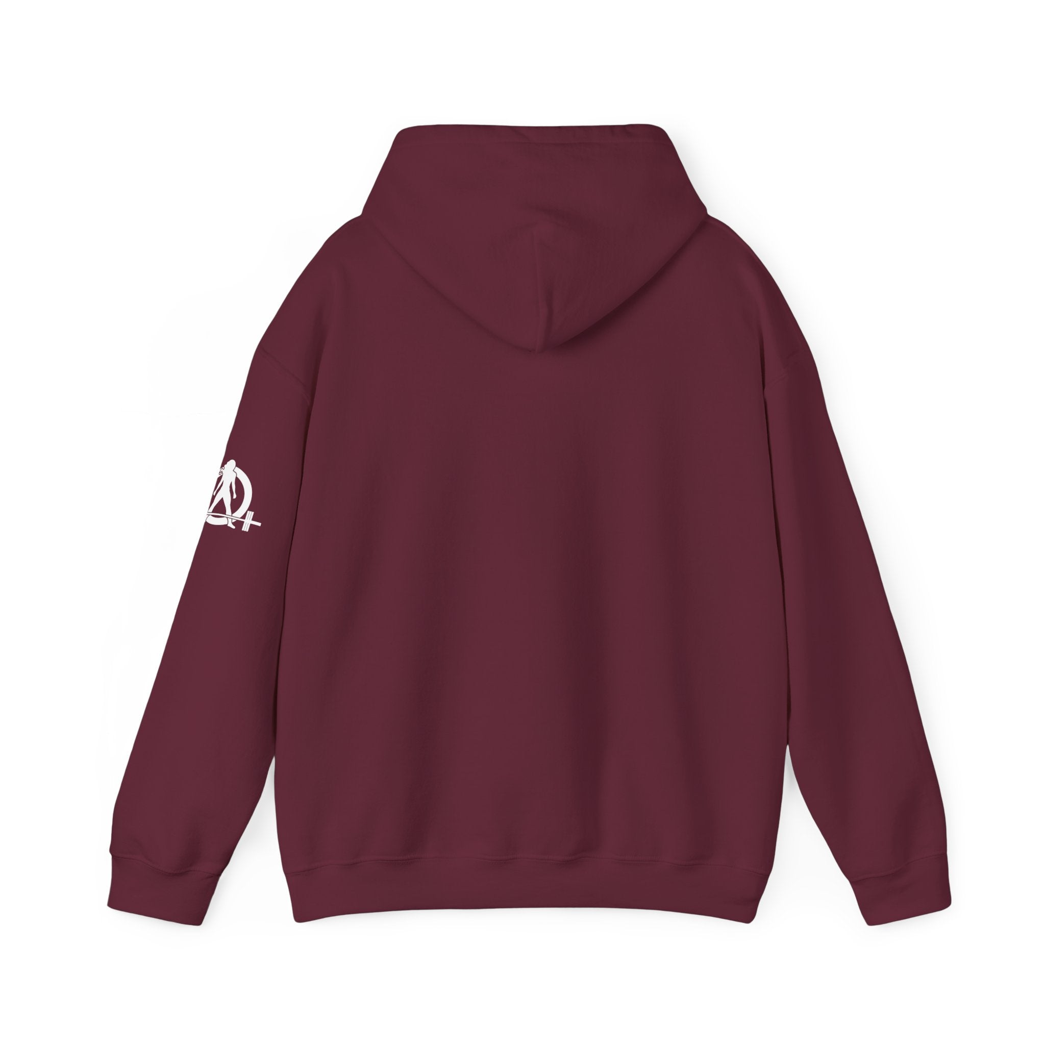 45 + 45 = 135  - Unisex Heavy Blend Hooded Sweatshirt  - White Print on Front & Arm