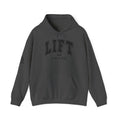 Lift Like.A Girl - Unisex Heavy Blend Hooded Sweatshirt - Black Logo on Front & Right Sleeve