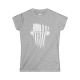 USA Barbell - Women's Softstyle Tee - White Front Logo