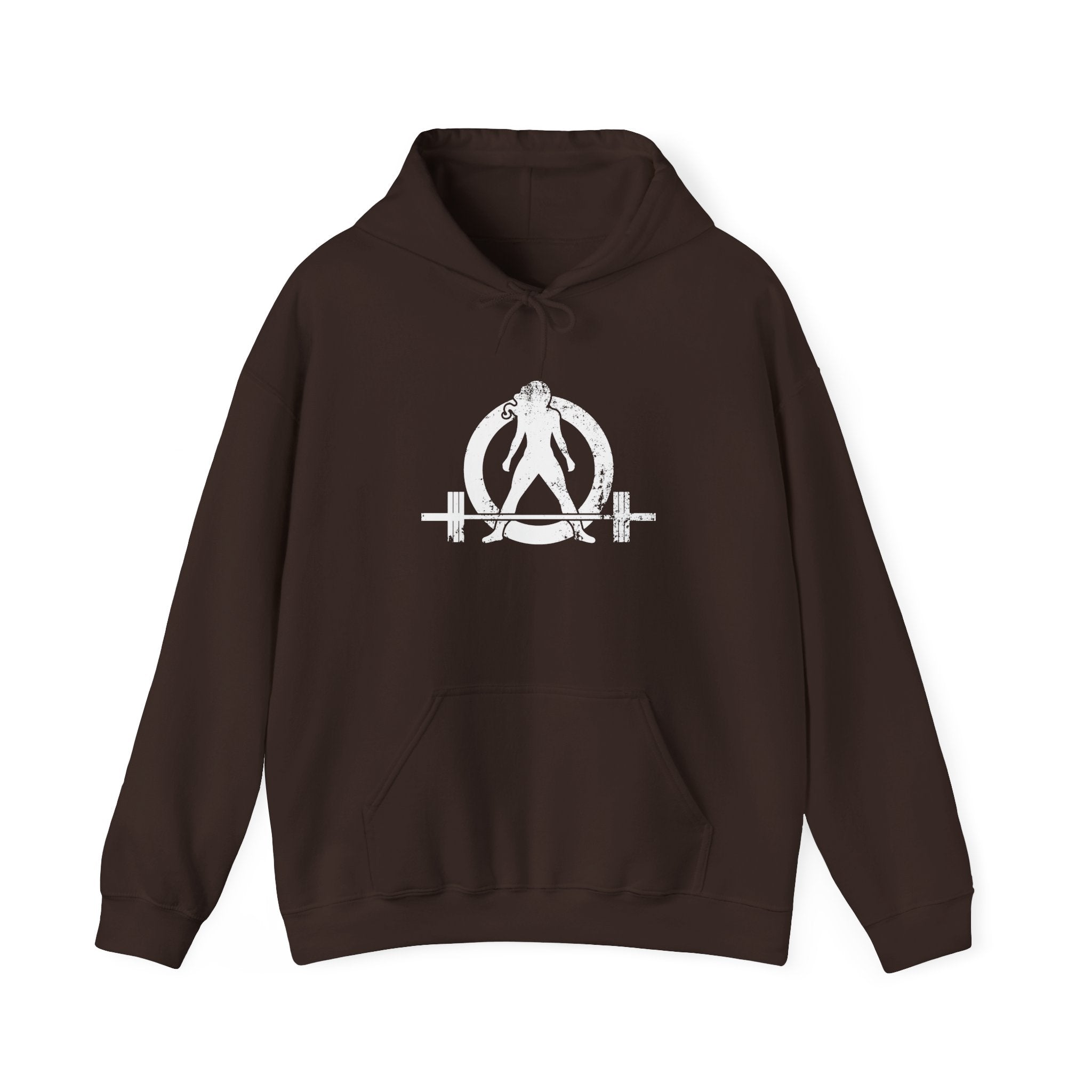Strong Is Beautiful – Unisex Heavy Blend™ Hooded Sweatshirt (Distressed White Logo) 🤍💪