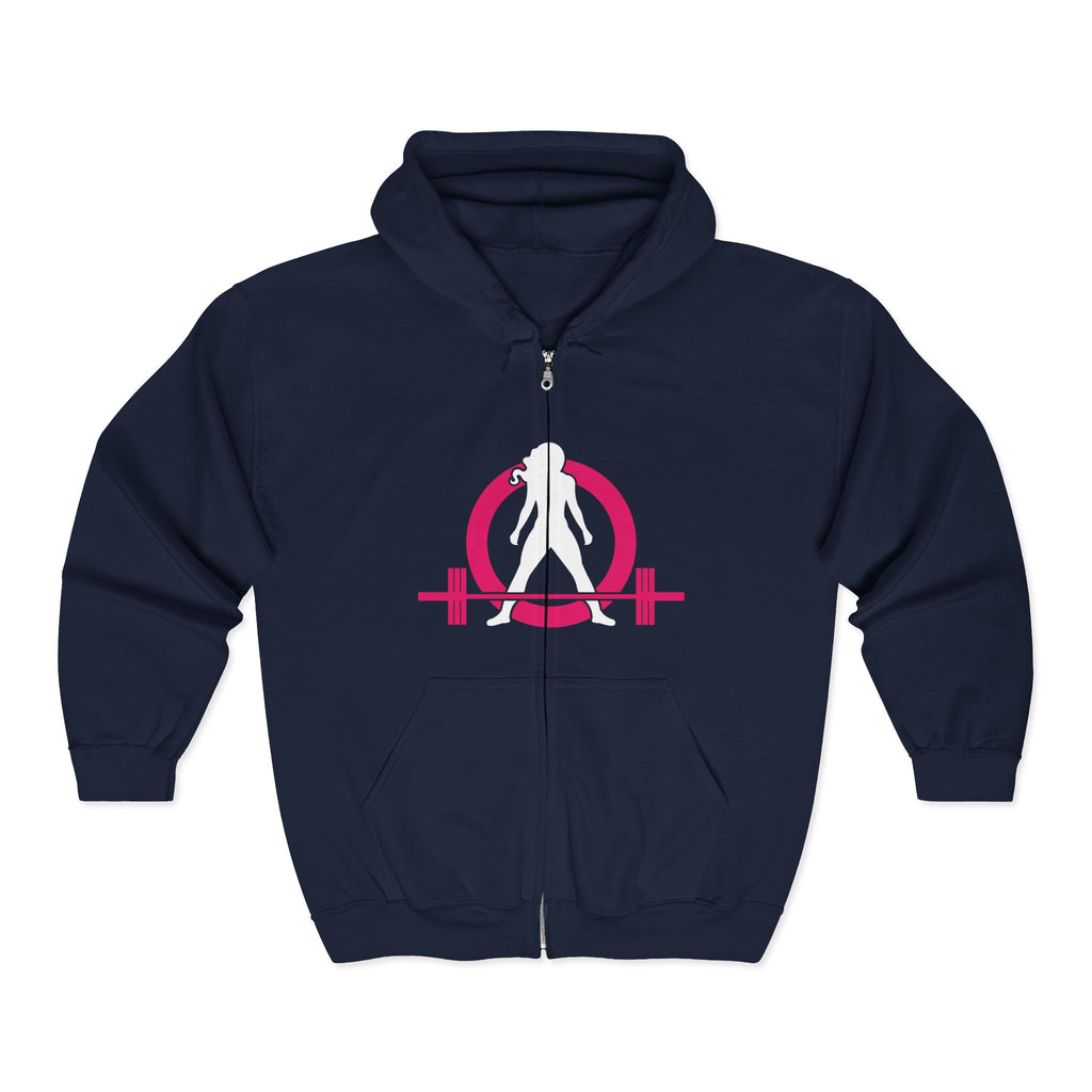 Unisex Heavy Blend™ Full Zip Hooded Sweatshirt – Classic Dark Logo 🖤