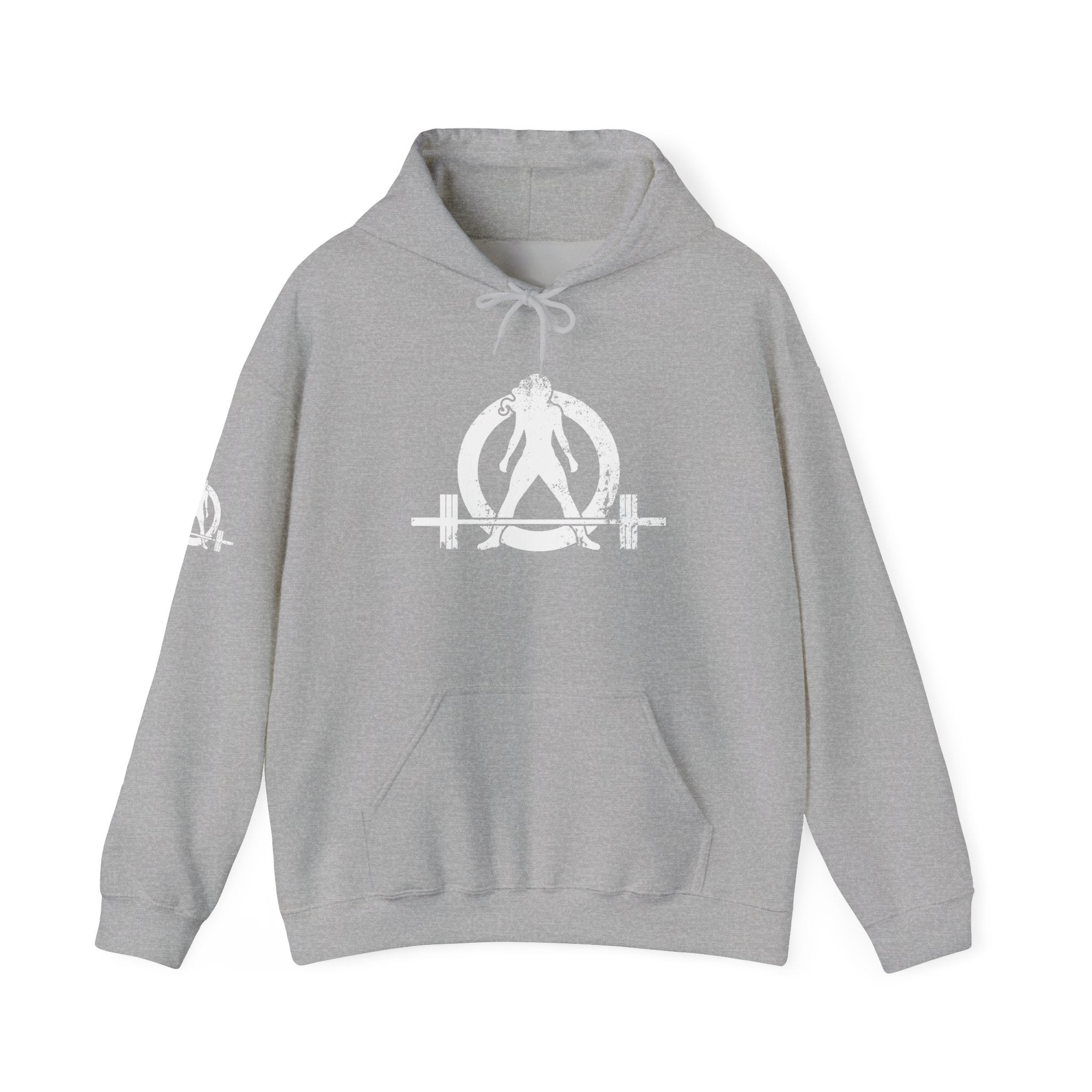 WWLW “Squat • Bench • Deadlift • Repeat” Hoodie - White Logo on Back