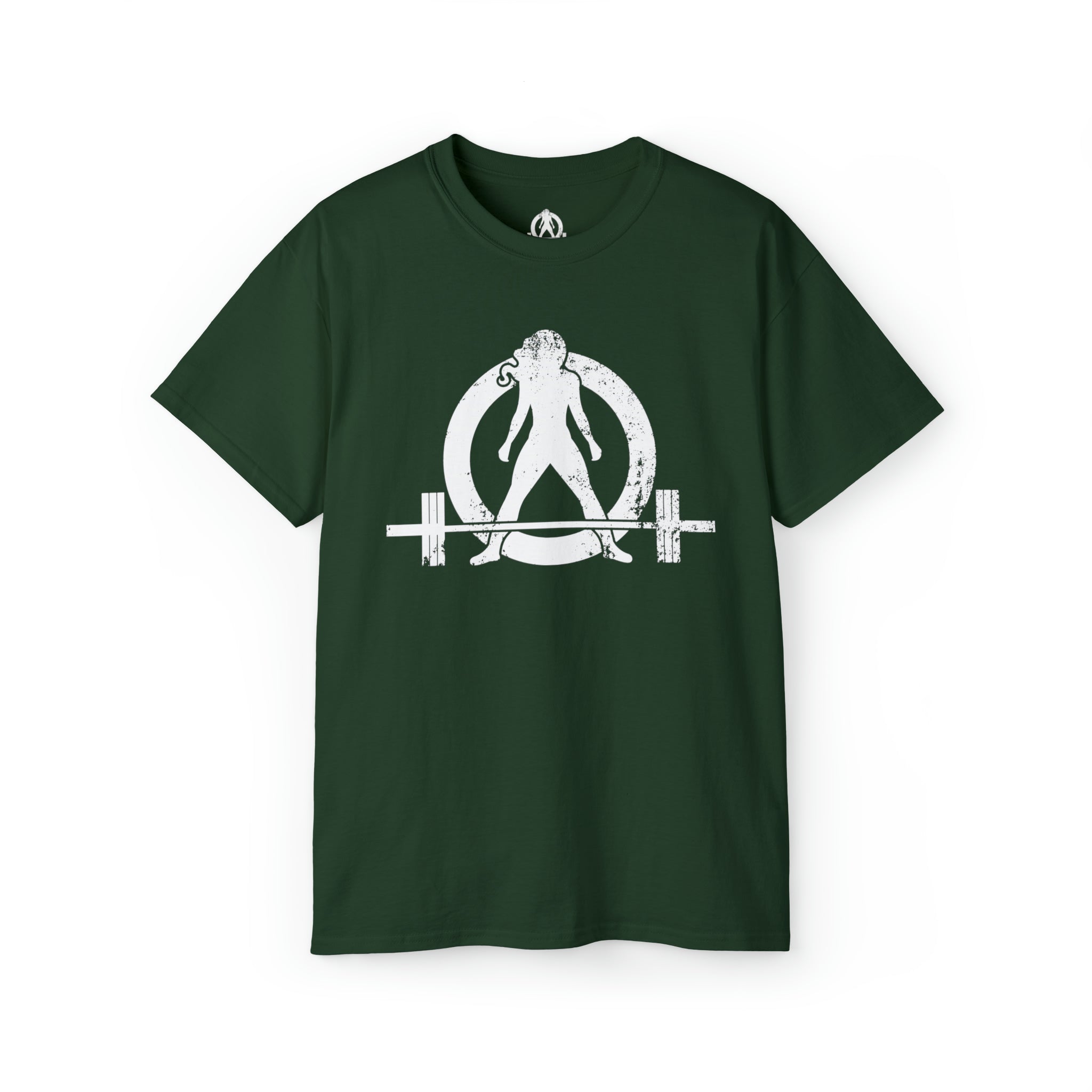 Strong Not Skinny - Unisex Ultra Cotton Tee - White Distressed Logo