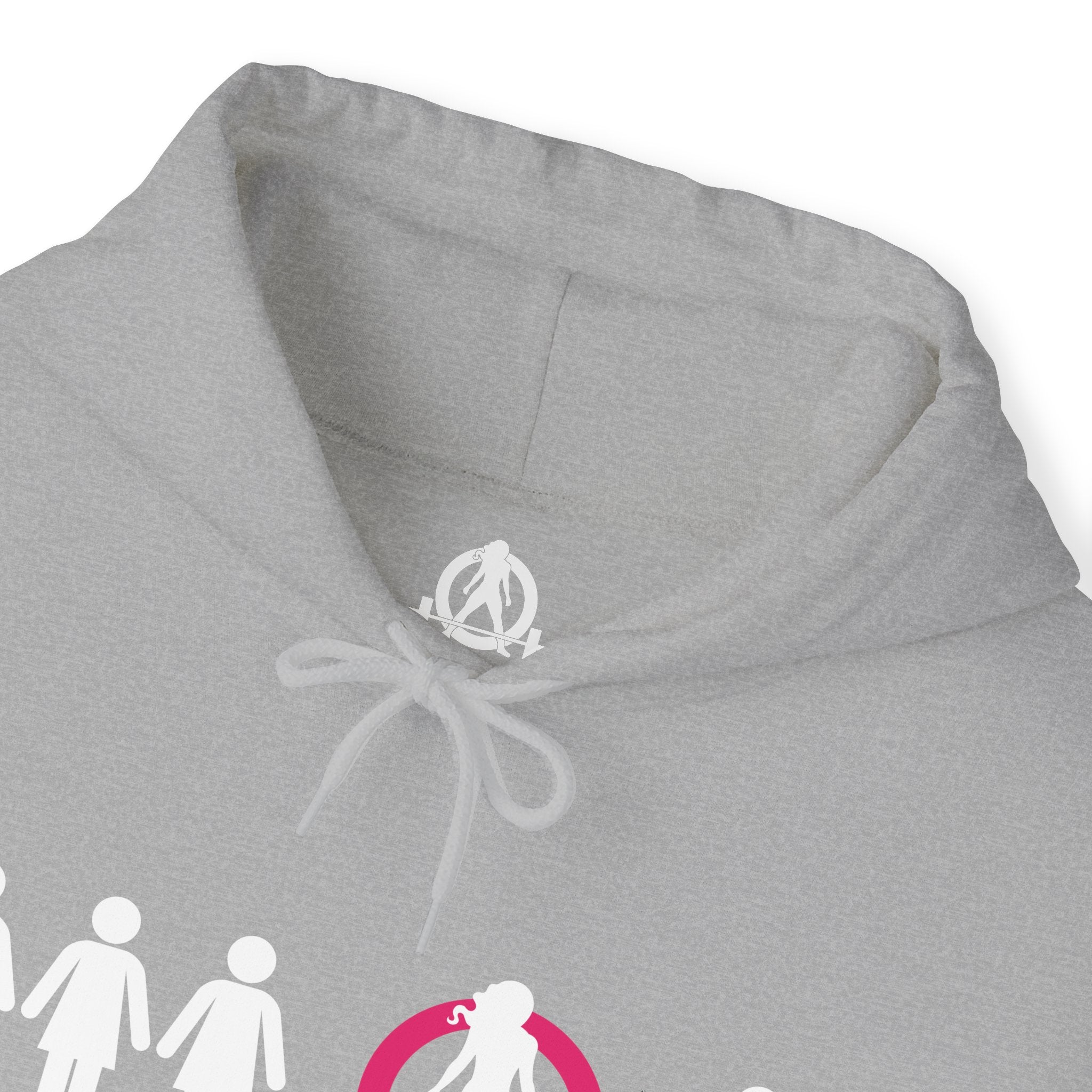 Dare To Be Different - Deadlift - Unisex Heavy Blend Hooded Sweatshirt - White Print on Front