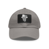 USA Barbell - Dad Hat with Leather Patch (Rectangle) - White Logo V2