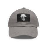 USA Barbell - Dad Hat with Leather Patch (Rectangle) - White Logo