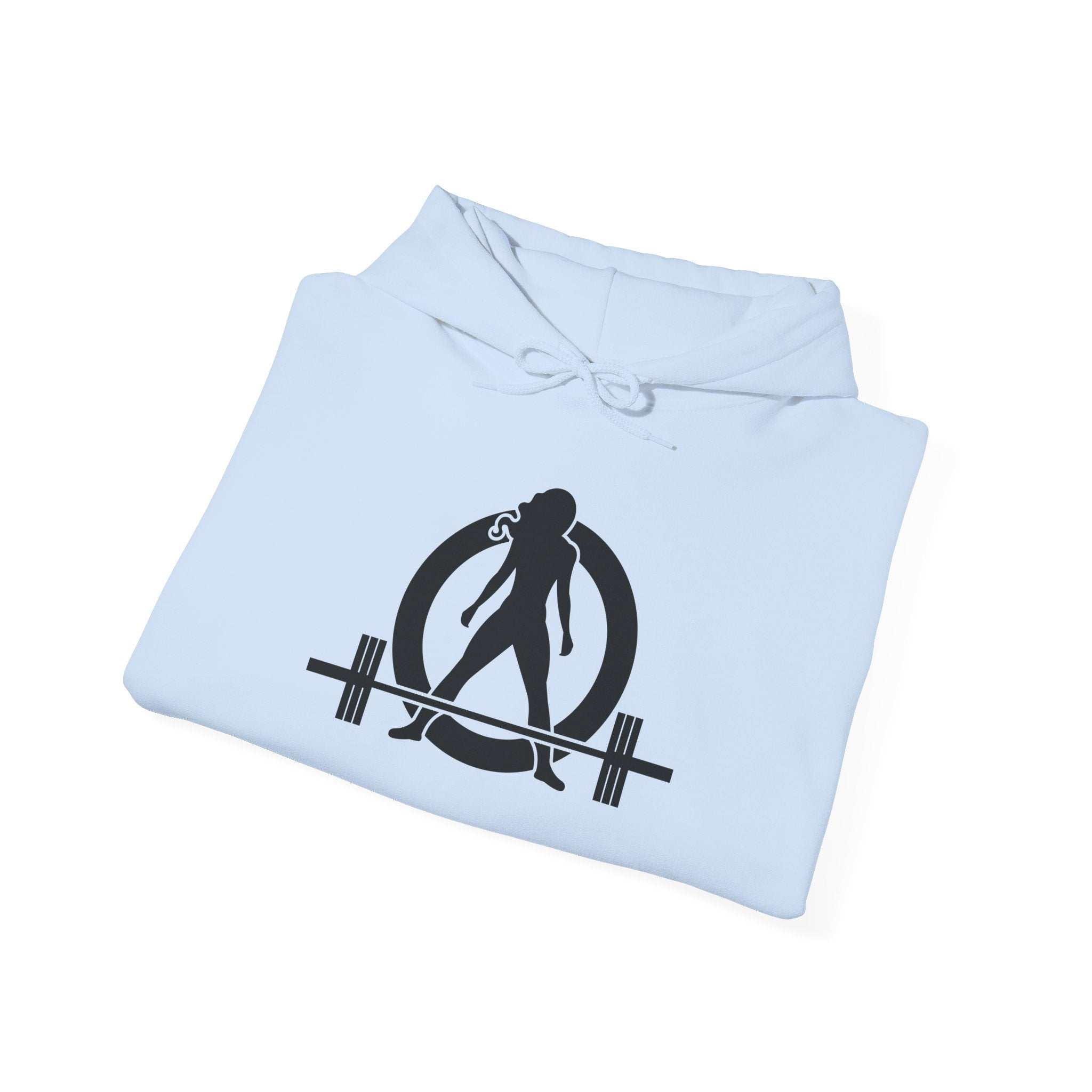 Lift Heavy Run Fast - Unisex Heavy Blend Hooded Sweatshirt  - Front & Back Black Logo