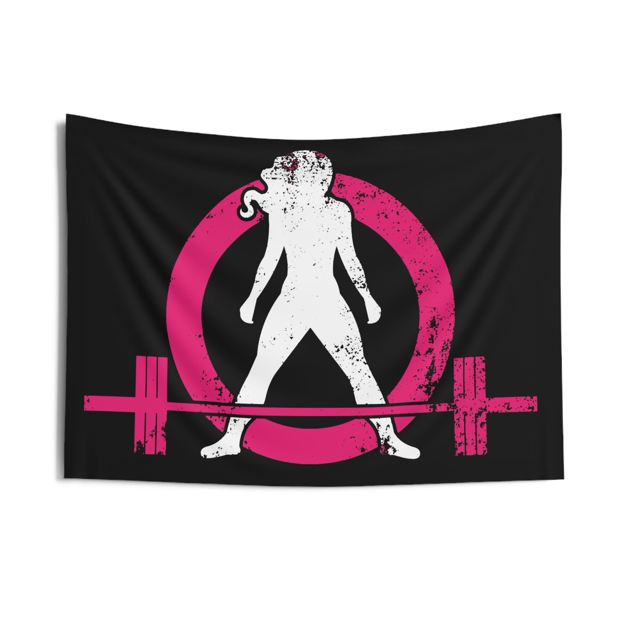 Indoor Wall Tapestries - Black - Color Distressed Logo