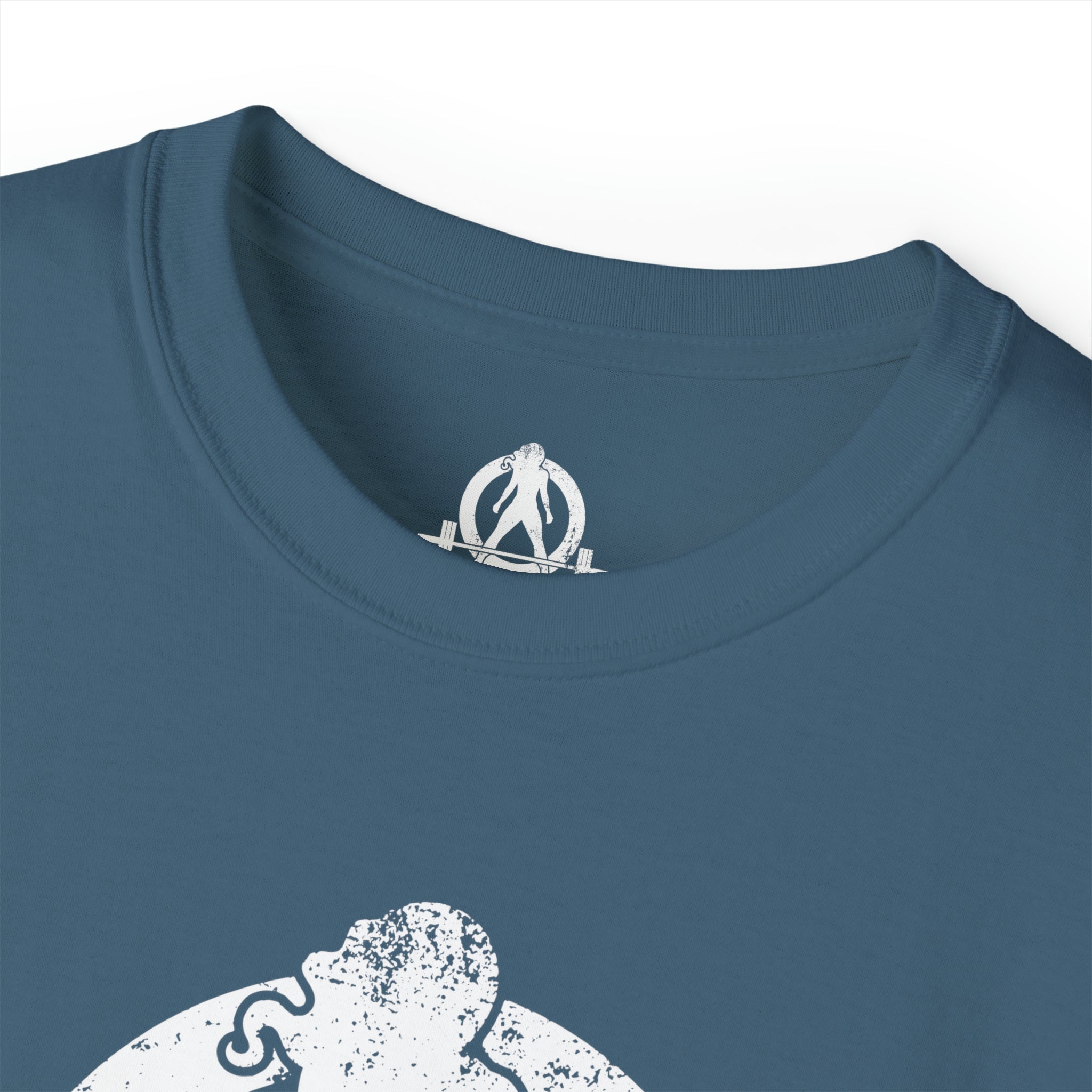 Strong Not Skinny - Unisex Ultra Cotton Tee - White Distressed Logo