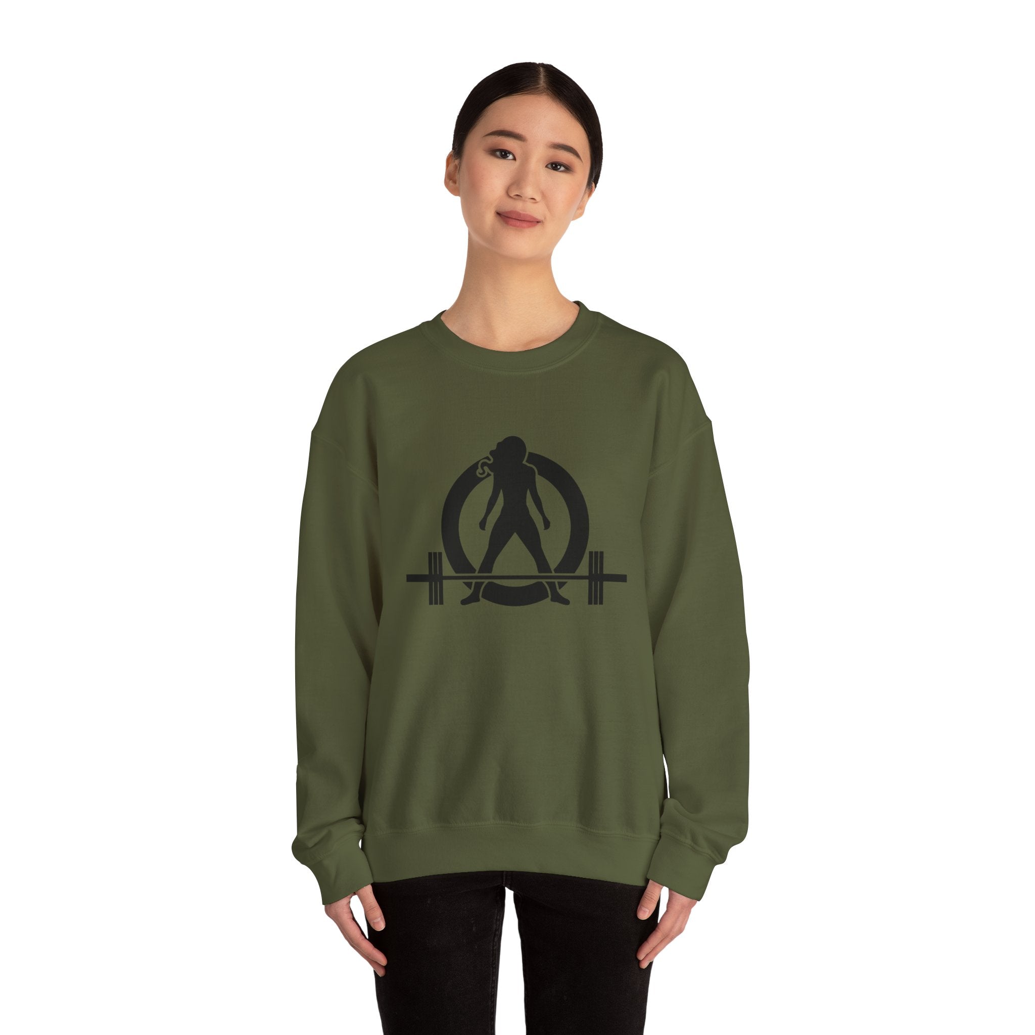 Iron Sharpens Iron - Unisex Heavy Blend™ Crewneck Sweatshirt - Front Black Logo - Front & Back Print