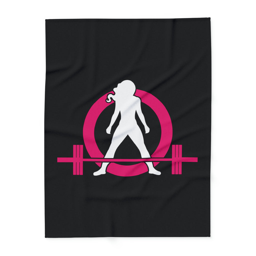 Arctic Fleece Blanket - Black Classic Logo