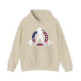 USA Logo - Unisex Heavy Blend Hooded Sweatshirt - USA Logo Dark - Plain Back