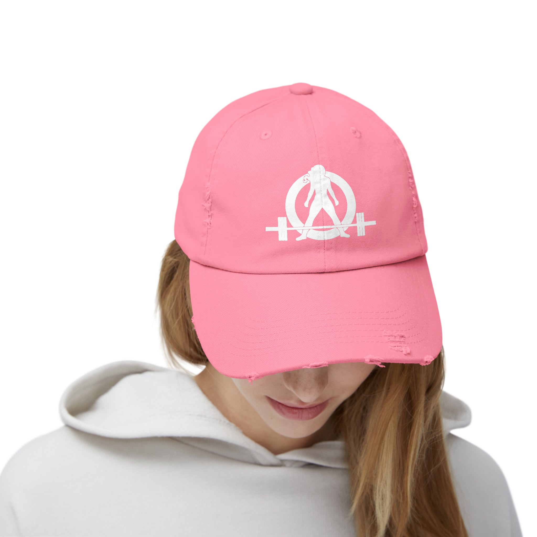 Unisex Distressed Cap - White Distressed Logo