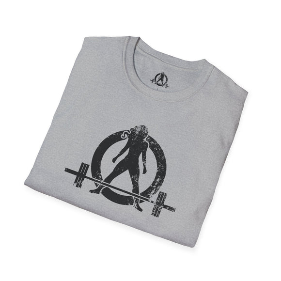 Unisex Softstyle T-Shirt - Black Distressed Logo - Plain Back (BEST SELLER)
