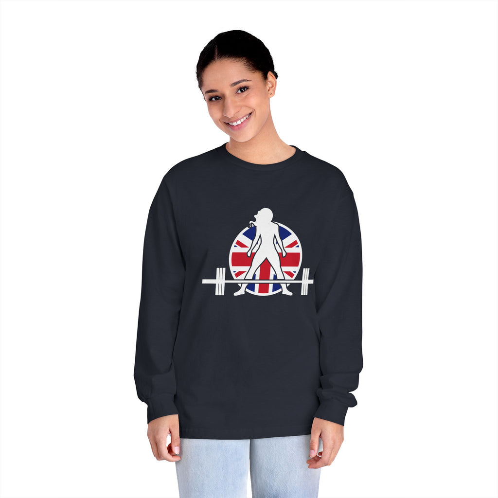 WWLW UK Logo - Unisex Long Sleeve T-Shirt - Black Logo Plain Back