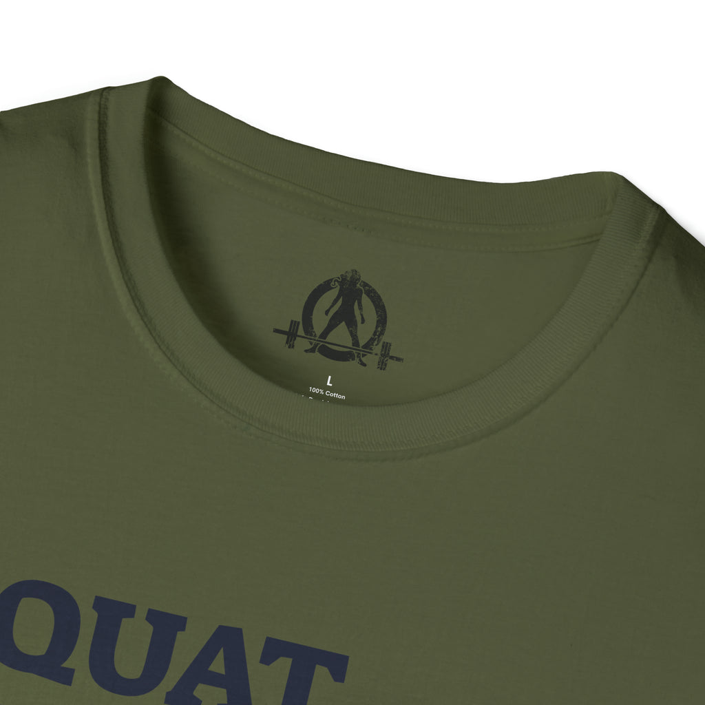Squat Bench Deadlift Repeat - Unisex Softstyle T-Shirt - Pink - Plain Back