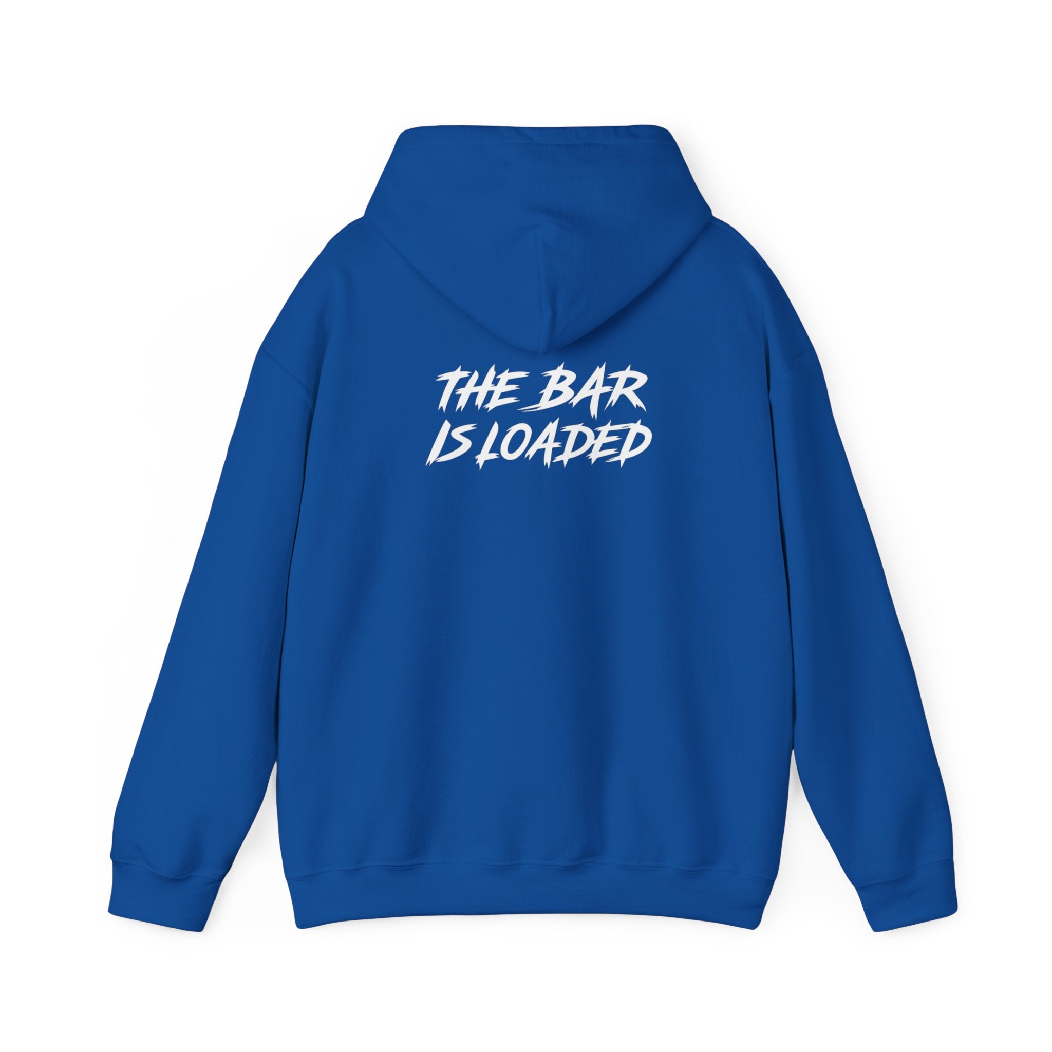 The Bar Is Loaded - Unisex Heavy Blend Hooded Sweatshirt - White Logo