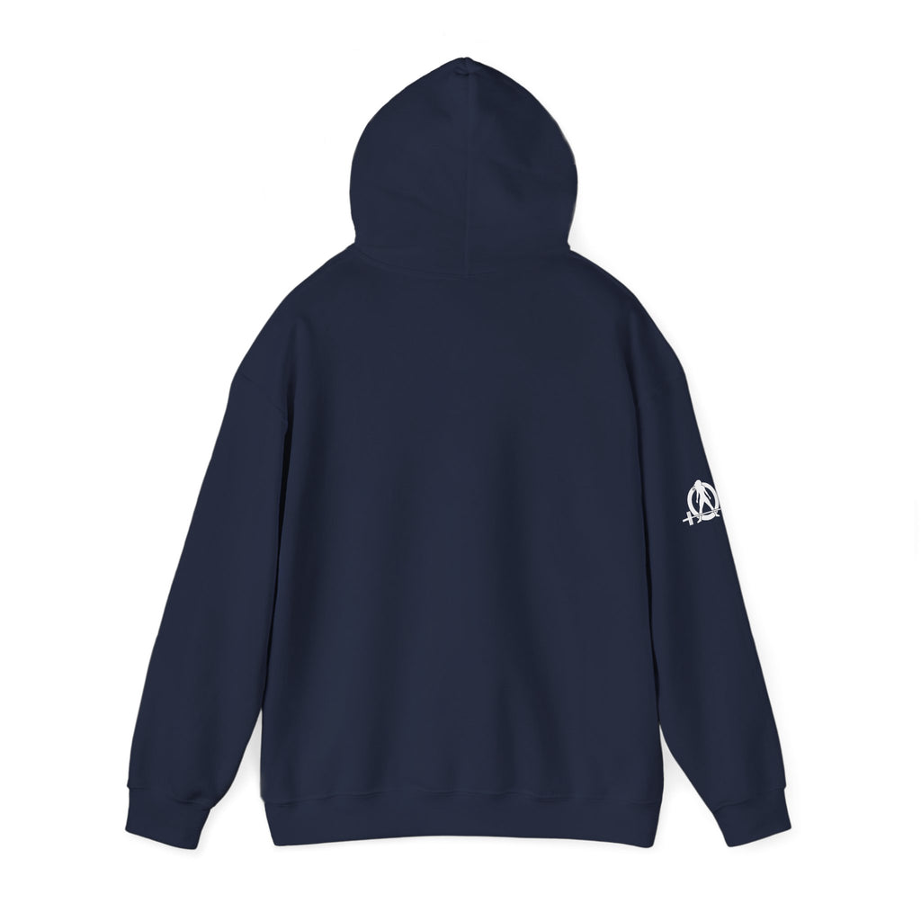 Everything Hurts & I'm Hungry  - Unisex Heavy Blend Hooded Sweatshirt  - White Print Front/Arm