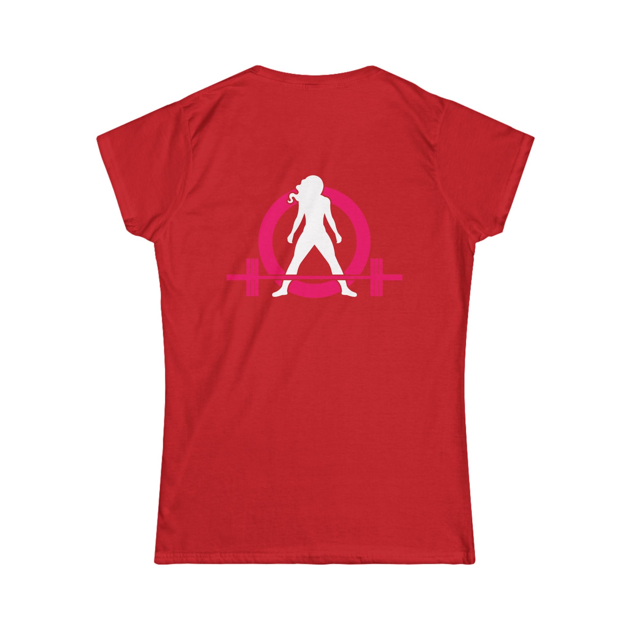 Coffee & A Barbell - Women's Softstyle Tee - Front Logo & Color Back