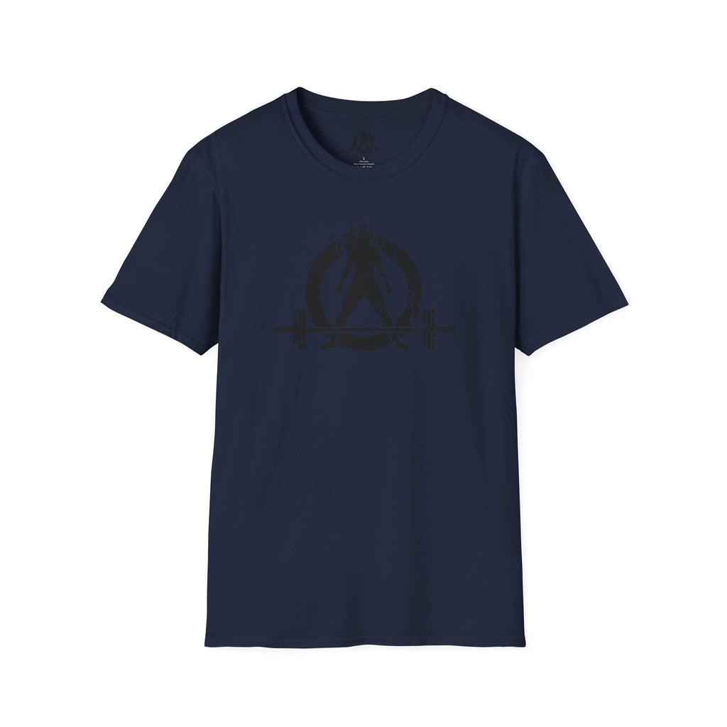 Unisex Softstyle T-Shirt - Black Distressed Logo - Plain Back (BEST SELLER)