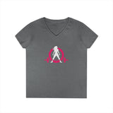 Ladies' V-Neck T-Shirt - Classic Light Logo