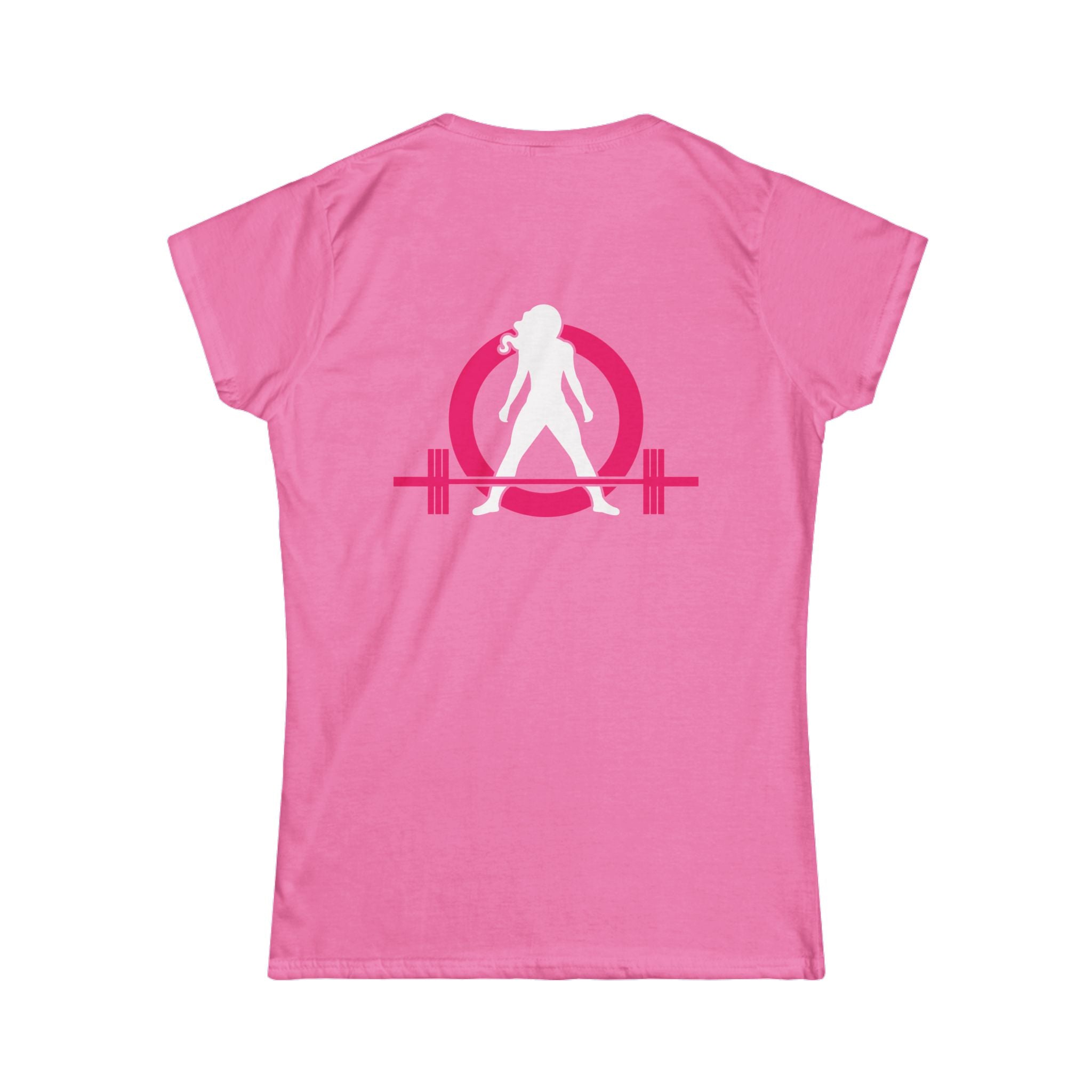 Coffee & A Barbell - Women's Softstyle Tee - Front Logo & Color Back