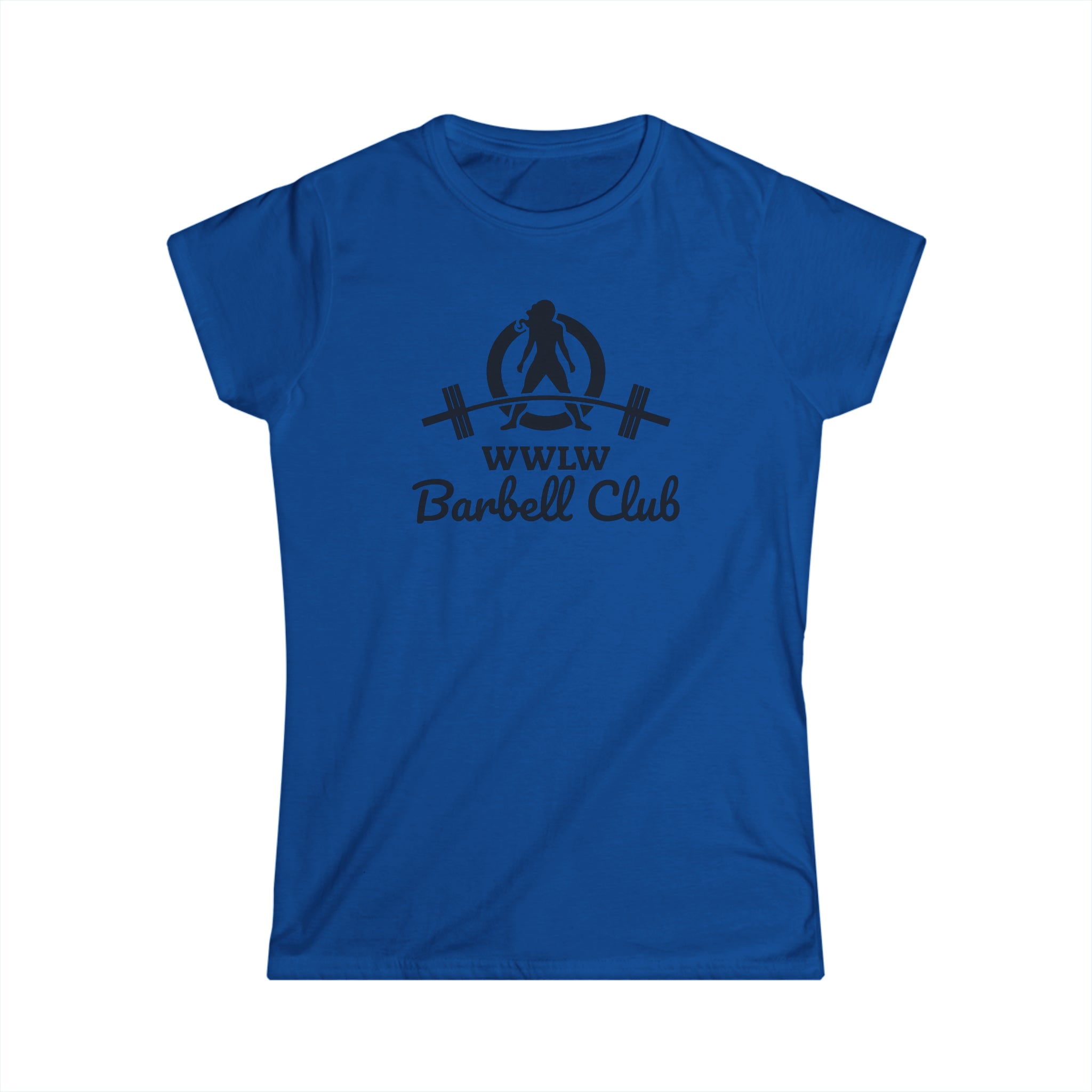Barbell Club - Women's Softstyle Tee - Black Logo - Plain Back